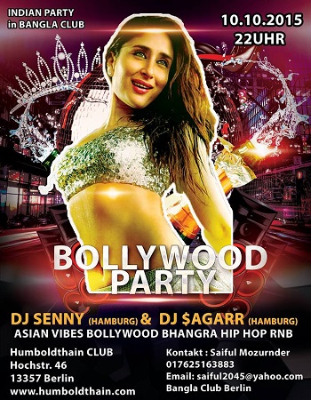 Bollywood Party in Berlin am 10.10.2015
